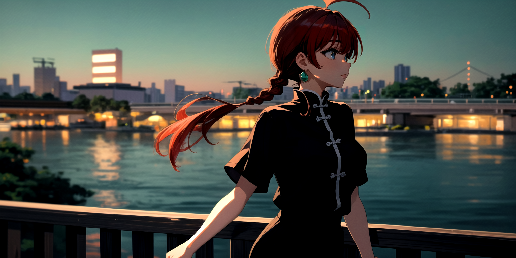 (masterpiece, best quality, extremely detailed:1.5) BREAK highres, ranma 1/2, ranma-chan, 1girl, blue eyes, pigtail braid,...